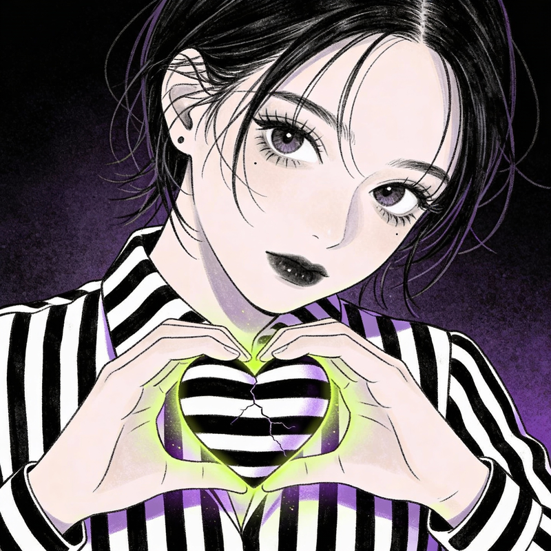 しま模様のハートはまだ割れてない